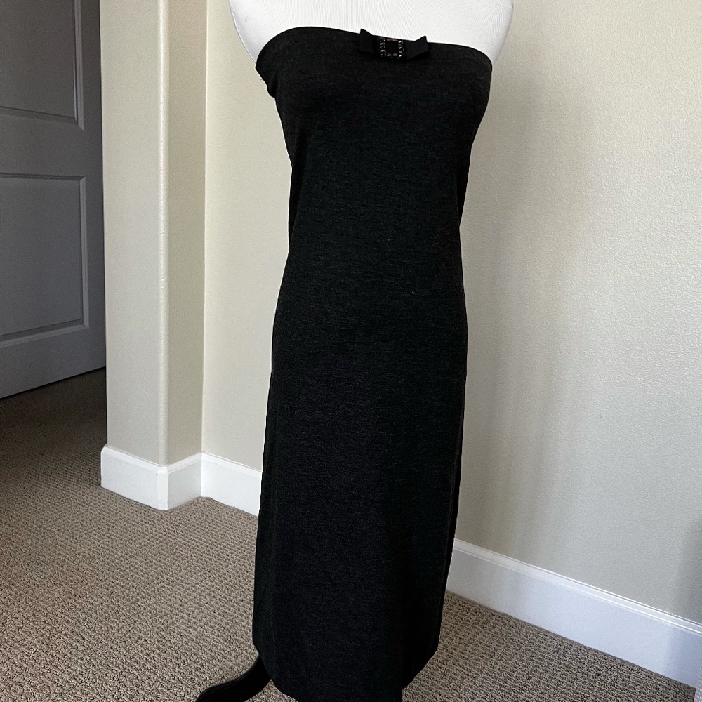 Twinset by Simona Barbieri Strapless Sheath Dress Charcoal